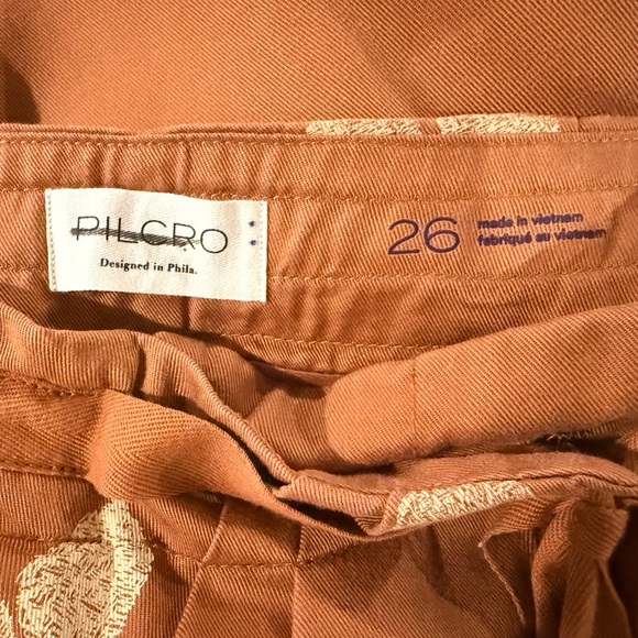 Pilcro Anthropologie Lyocell Cropped Tie Front Pants 26 Lightweight Spring NWT - Picture 4 of 7